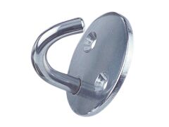 Hakenplatte, rund Edelstahl A4 33mm, Haken 5mm