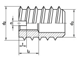 100 x DIN 7965 Einschraubmuffen RAMPA M4x10 verzinkt