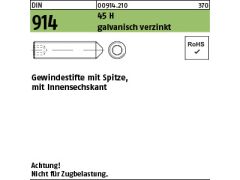 1000 x DIN 914 45 H M 3 x 6 galv. verzinkt gal Zn