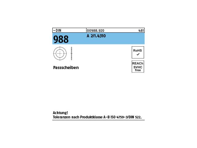 Passscheiben 10er-Set 6 x 12 x 1,0 mm Abstandsscheiben DIN 988 