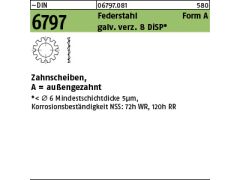 500 x DIN 6797 Zahnscheiben Außen Federstahl 5,3 verzinkt (Dickschicht)