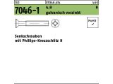 200 x Senkkopfschrauben ISO 7046-1 4.8 M4x6 -H verzinkt
