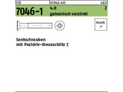 2000 x Senkkopfschrauben ISO 7046-1 4.8 M4x6 -Z verzinkt