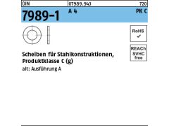 100 x DIN 7989 -1 Scheiben für Stahlkonstruktionen 10 ÜH 11 x 20 x 8 Edelstahl A4