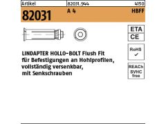 1 x LINDAPTER-Hollo-Bolt Edelstahl A4 HBSTFF 12-Größe 2