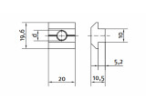 250 x Muttern für T-Nuten Profil 10mm verzinkt M 8 mit Führungssteg