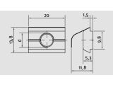 100 x Muttern für T-Nuten Profil 10mm verzinkt M 8 ohne Potenzialausgl. mit Feder