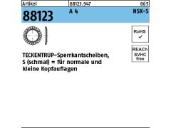 1000 x TECKENTRUP-Sperrkantscheiben NSK-S 8 Edelstahl A4