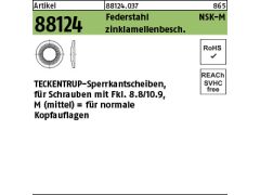 1000 x TECKENTRUP-Sperrkantscheiben C 60 NSK-M 5 Zinklamellen