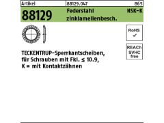 1000 x TECKENTRUP-Sperrkantscheiben mit Kontaktzähne C 60 NSK-K 6 Zinklamellen