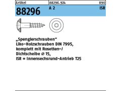 200 Stück Spenglerschrauben mit 15mm Dichtscheibe 4,5 x 35-T25 Edelstahl A2
