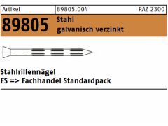 100 x Stahlrillennägel verzinkt 3,5 x 45