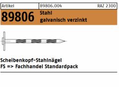 100 x Scheibenkopf-Stahlnägel Stahl verzinkt 3,5 x 50
