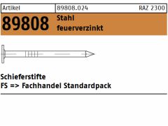 200 x Schieferstifte Stahl 2,8 x 25 feuerverzinkt