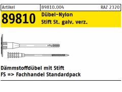 200 x Dämmstoffdübel Kunststoff/Stahl 8x150