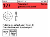 100 x Federringe DIN 127 Federstahl Form A 14 galv. verzinkt