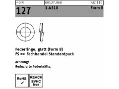 25 x Federringe DIN 127 1.4310 Form B 12 rostfrei
