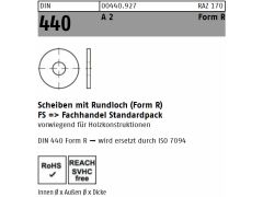25 x DIN 440 Scheiben für Holzkonstruktionen Rundloch 17,5 Edelstahl A2