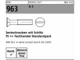 100 x Senkschrauben mit Schlitz DIN 963 M3 x 16 Edelstahl A2