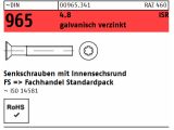100 x Senkschrauben DIN 965 4.8, M6 x 35 -T30 verzinkt