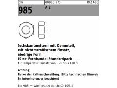 50 x Sechskantmutter DIN 985 M3 Edelstahl A2