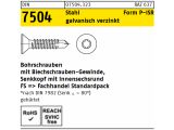100 x Bohrschrauben Senkkopf DIN 7504 P 5,5x38 -T25 verzinkt