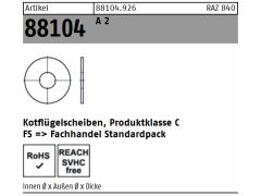 50 x Kotflügel / Karosseriescheiben 5,3x20x1,5 Edelstahl A2