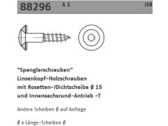 100 Stück Spenglerschrauben mit 15mm Dichtscheibe 4,5 x 25-T25 Edelstahl A2