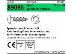 200 x Spanplattenschrauben Halbrundkopf CE 3,5x30 - TX15 verzinkt