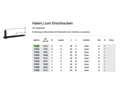 Haken J 12/140 mm, schwarz