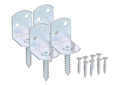 4 Stück Flechtzaunhalter, L-Form, 213466 - 83x32mmS