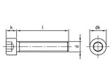 50 Stück Zylinderschrauben mit Innensechskant ISO 4762 A2 M 8X120/120