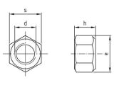 200 x ISO 10511 Sechskantmuttern, selbstsichernd, niedrige Form A2 M 14 Gleitmo