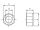 500 x ISO 10511 Sechskantmuttern, selbstsichernd, niedrige Form A4 M 8 Gleitmo
