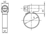25 x DIN  3017 Schlauchschellen mit Schneckenantrieb, Form A, A2 100-120/9