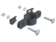 Doppelschelle für 34mm Pfosten, RAL 7016 Anthrazit