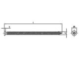 100 x Fensterrahmenschraube Senkkopf Edelstahl A2, 7,5X40/40 TX30