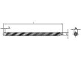 100 x Fensterrahmenschraube Zylinderkopf Edelstahl A2, 7,5X80/80 TX30