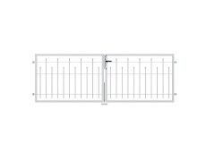 Doppeltor Madrid (ohne Pfosten) - Feuerverzinkt - 2980 x 750mm