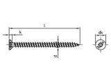 200 x Senkkopf-Holzbauschrauben mit verstärktem Kopf Art. 9047 Edelstahl A4, 4,0X80 TX20 (ETA)