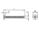 500 x Senkkopf-Spanplatten- Holzbauschrauben Vollgewinde Edelstahl  A2 4,5X12 Z