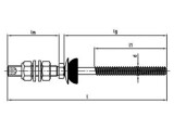 10 x Solarbefestiger mit Zapfen und Faserzementdichtung A2 BZ 8,0X200/70 FZD Ø25