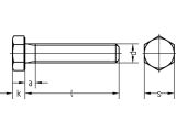 Schn&auml;ppchenartikel - 500 x Sechskantschrauben 8.8 mit Gewinde bis Kopf   galv. verzinkt - 4 x 6 (DIN933)