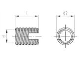Selbstschneidende Gewindeeinsätze (ähnl. Ensat Typ 302), A2 - M6