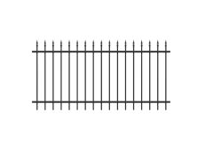 Zaunelement Chaussee matt Schwarz 2000 x 1200mm