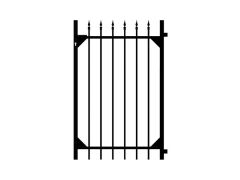 Einzeltor Chaussee H 1200mm x B 965mm matt Schwarz (ohne Pfosten)