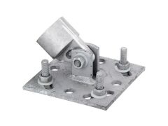 Strebenplatte Feuerverzinkt Ø34/100x100 zum aufschrauben