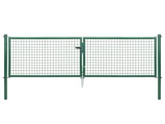 Wellengitter Doppelltor zinkphosphatiert, grün RAL 6005 - 2988 x 750mm