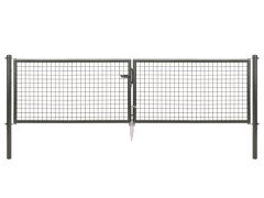 Wellengitter Doppelltor zinkphosphatiert, Anthrazit-Metallic - 2988 x 750mm