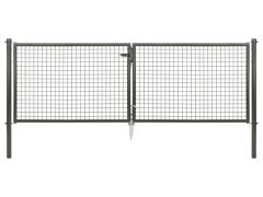 Wellengitter Doppelltor zinkphosphatiert, Anthrazit-Metallic - 2988 x 1000mm